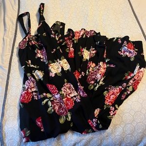 Forever 21 Long Flower Button Up Summer Dress